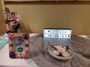 Close up of decorated table at the event